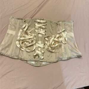 Corset Story Steel Boned Underbust Corset Satin Mesh Waist Trainer Size 38 NWT